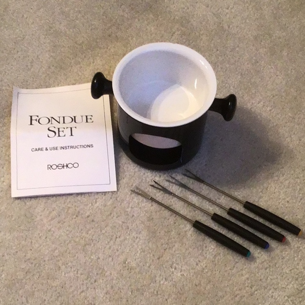 Roshco Dessert Fondue Set, 1 Pint Capacity